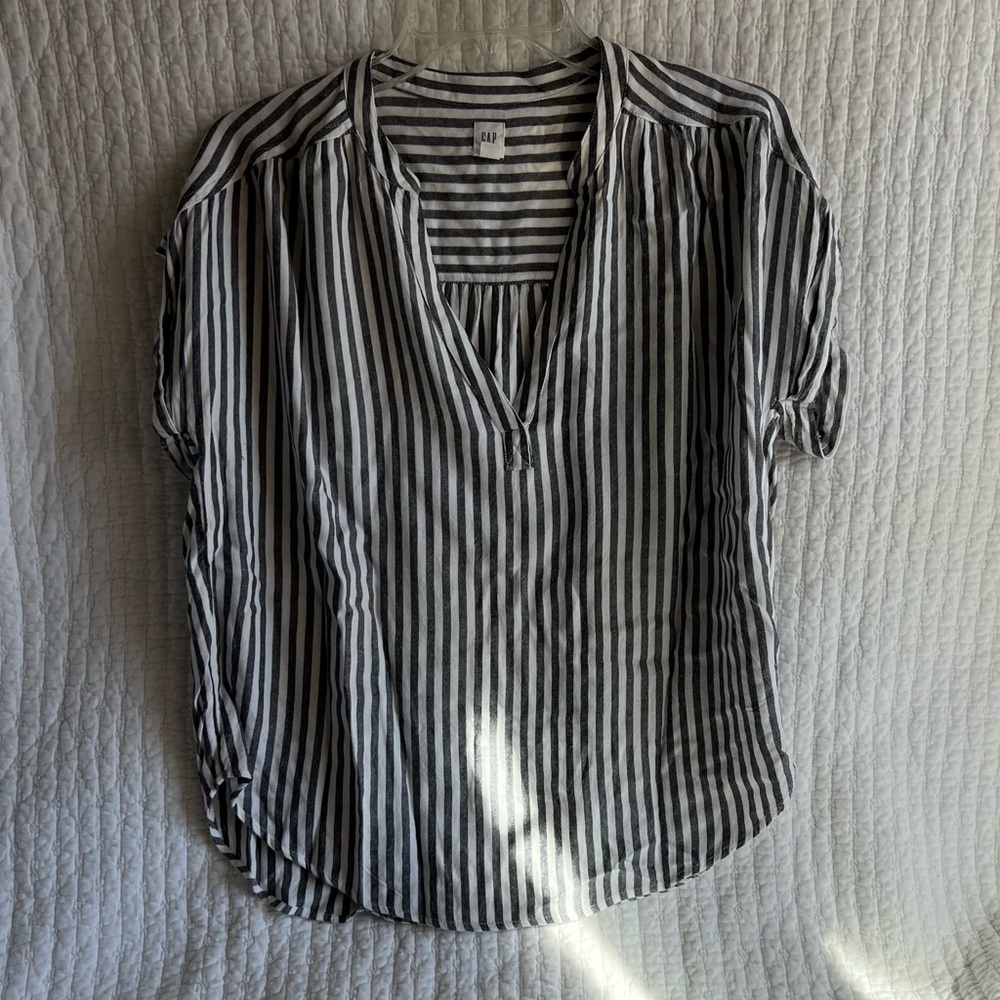 GAP Striped Short Sleeve Tunic Top